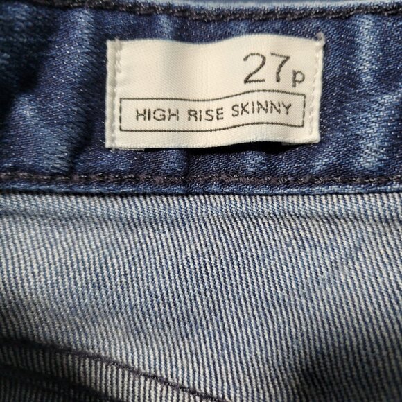 Gap 1969 High Rise Skinny Jeans Womens Size 27P Medium Wash Denim Pants - Picture 4 of 5